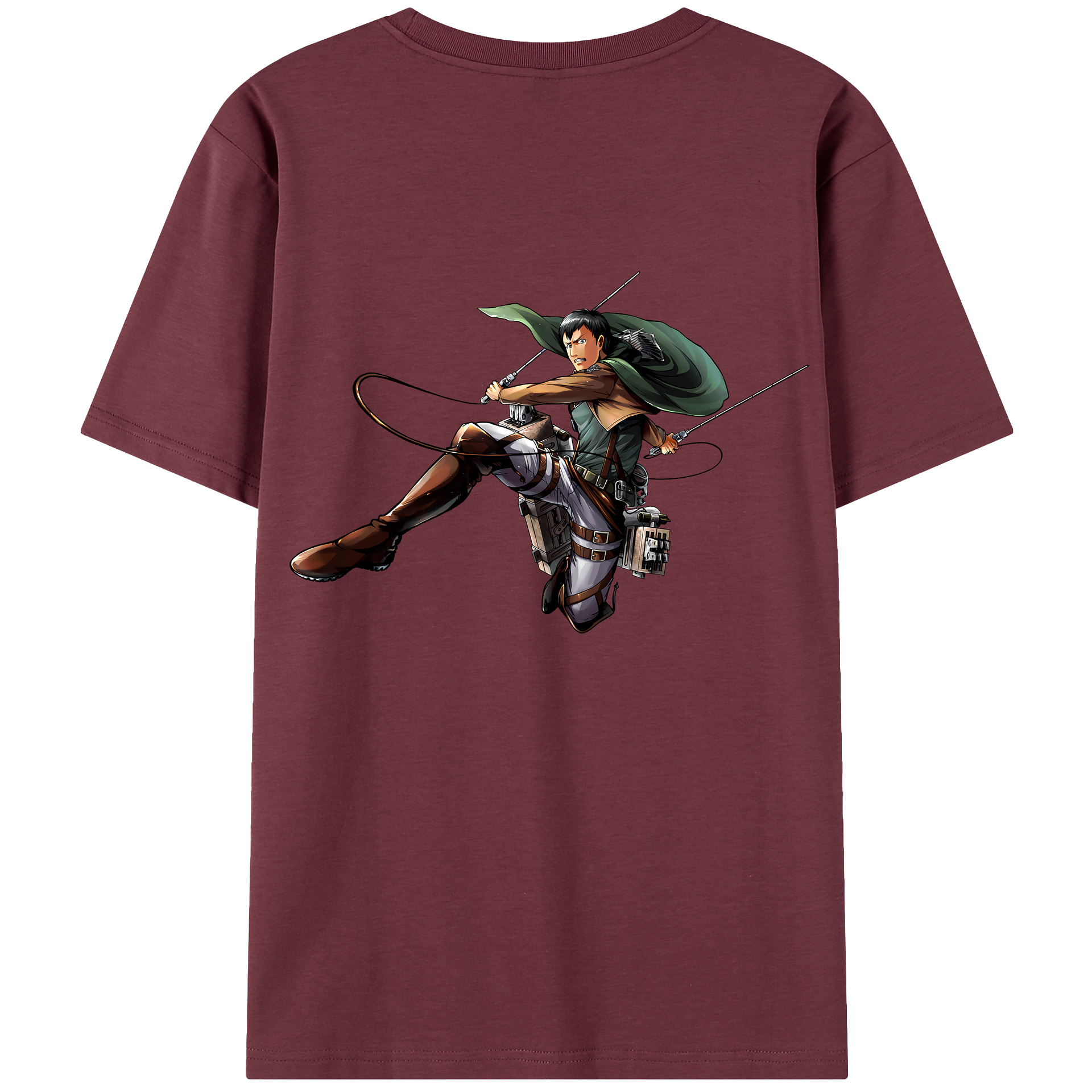 （画像用） 進撃の巨人 ベルトルト・フーバー Attack on Titan Bertholdt Hoover 綿100％半袖Tシャツ（背面プリント）